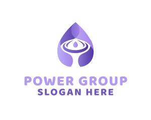 Splash - Purple Water Droplet logo design