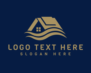 Home Lease - Golden Professional Roofing logo design
