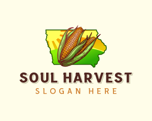 Agricultural Corn Iowa logo design