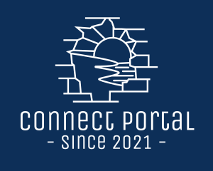 Portal - Hole Wall Summer Beach logo design