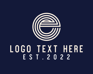 Letter - Stripe Letter E logo design