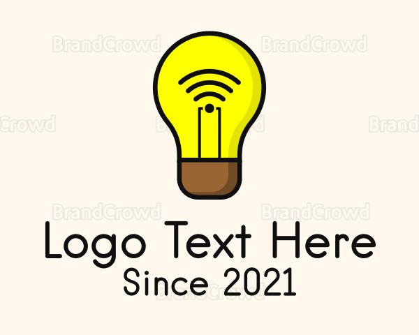 Wifi Light Bulb Logo