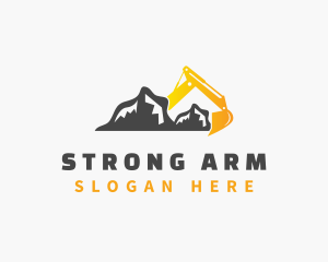 Mountain Builder Excavator logo design