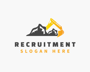 Heavy Equipment - Mountain Builder Excavator logo design