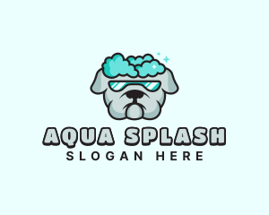 Dog Grooming Bath logo design