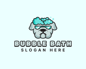 Dog Grooming Bath logo design