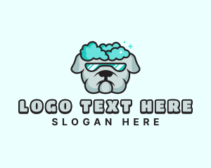 Cool - Dog Grooming Bath logo design