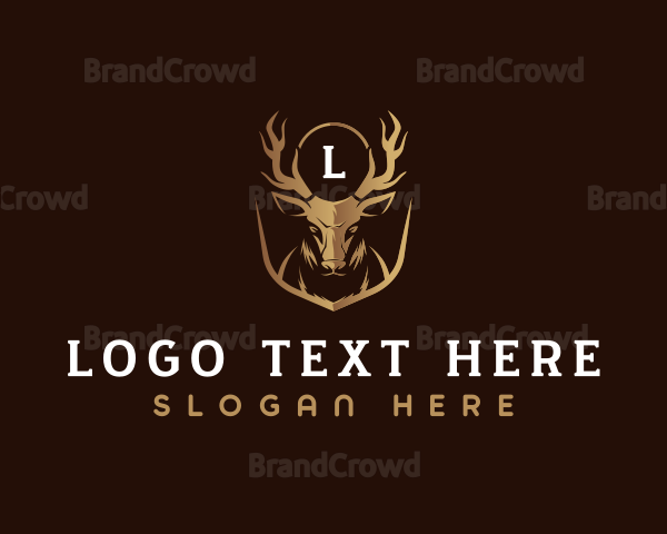 Luxury Deer Crest Logo