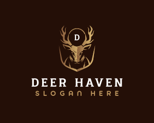 Luxury Deer Crest logo design