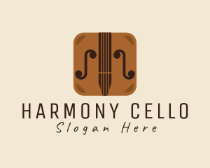 Cello - Violin Music App logo design
