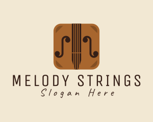 Violin - Violin Music App logo design