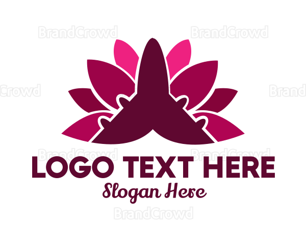 Lotus Flower Airplane Logo