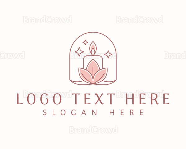 Candle Light Leaves Logo