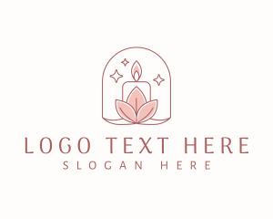 Light - Candle Light Leaves logo design