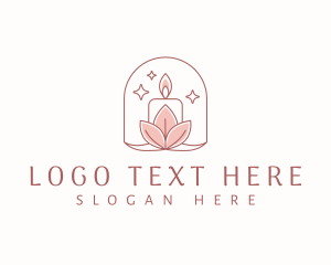 Commemoration - Candle Light Leaves logo design