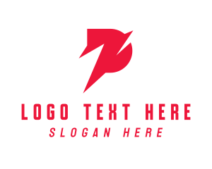 Digital Red Letter P Logo