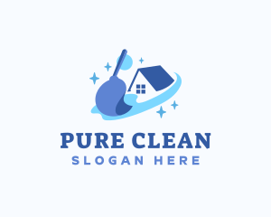 Sanitize - House Mop Sanitation logo design