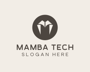 Tech Business Letter M logo design