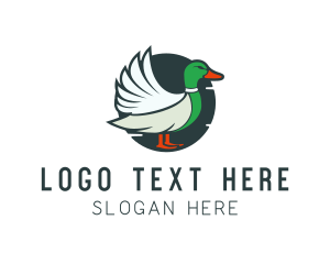 Mirgatory Bird - Duck Poultry Bird logo design