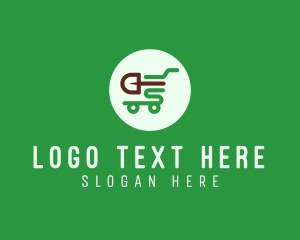 Supermarket - Gardening Shopping Cart logo design