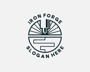 Ironwork - Industrial Laser Ironwork logo design