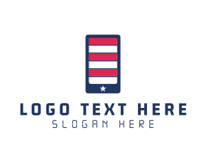 Patriotic Mobile Phone logo design