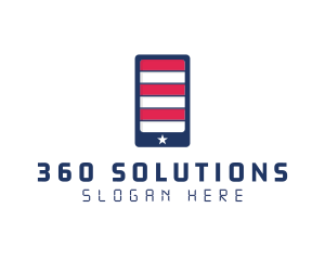 Patriotic Mobile Phone logo design