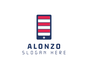 Patriotic Mobile Phone logo design