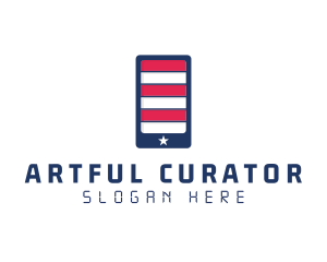 Patriotic Mobile Phone logo design