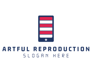 Patriotic Mobile Phone logo design