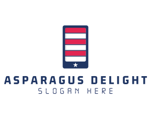 Patriotic Mobile Phone logo design