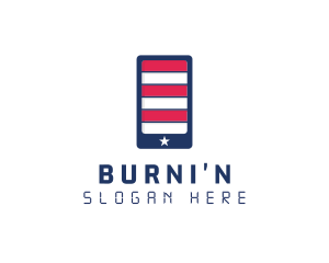 Patriotic Mobile Phone logo design