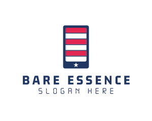 Patriotic Mobile Phone logo design