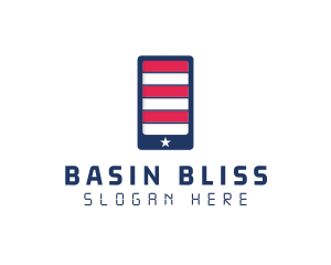 Patriotic Mobile Phone logo design