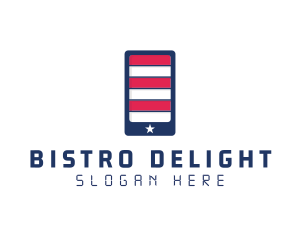 Patriotic Mobile Phone logo design