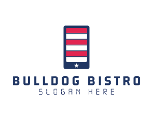 Patriotic Mobile Phone logo design