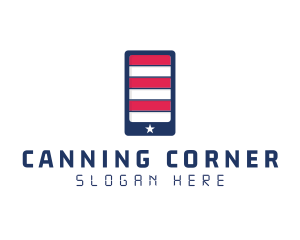 Patriotic Mobile Phone logo design