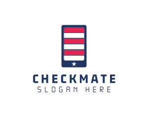 Patriotic Mobile Phone logo design