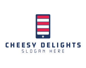 Patriotic Mobile Phone logo design