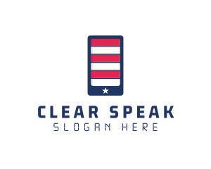 Patriotic Mobile Phone logo design