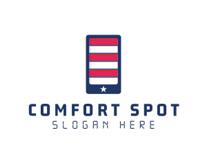 Patriotic Mobile Phone logo design