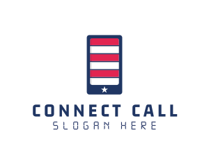 Phone - Patriotic Mobile Phone logo design
