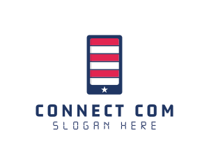 Telecommunication - Patriotic Mobile Phone logo design