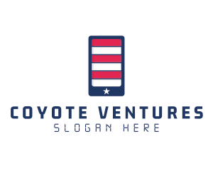 Patriotic Mobile Phone logo design