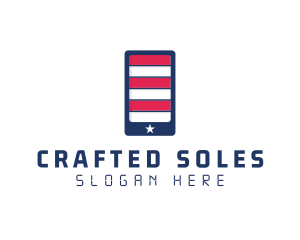 Patriotic Mobile Phone logo design