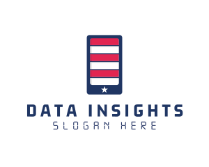 Patriotic Mobile Phone logo design