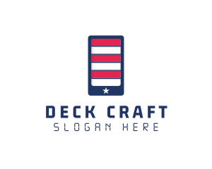 Patriotic Mobile Phone logo design