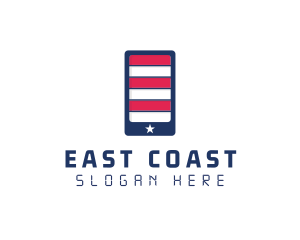 Patriotic Mobile Phone logo design