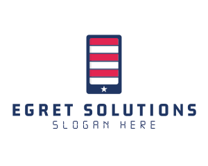 Patriotic Mobile Phone logo design