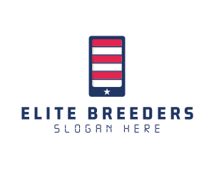 Patriotic Mobile Phone logo design